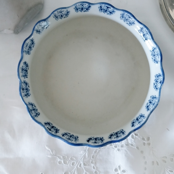 Blue Japanese Pottery Bowl Planter Display - Picture 2 of 4